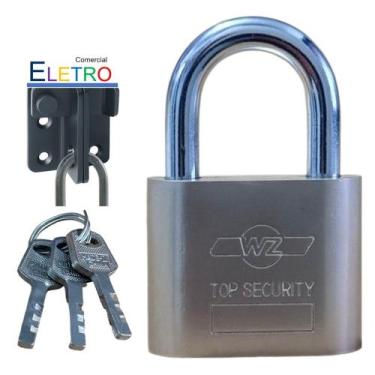 Imagem de Cadeado 40mm  Atomica Anti furto prevenção e segurança Para Portão Cor