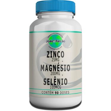 Imagem de Zinco Quelato 25Mg + Magnésio Quelato 200Mg + Selênio Quelato 100Mcg - 90 Doses Gastrorresistentes
