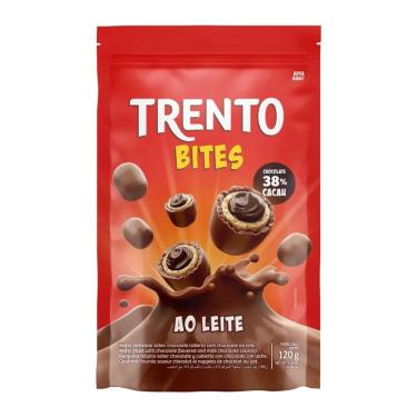 Imagem de Peccin Confeito de Chocolate Trento Bites Wafer Recheado Coberto Chocolate ao Leite 40g