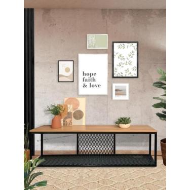 Imagem de Rack Elegance com tela 150 cm Estilo Industrial - Casa Quentinha, com 