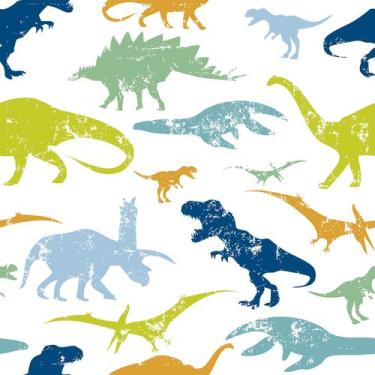 Imagem de Papel de Parede Autoadesivo Vinílico Reforma Dinossauro Colorido Quart