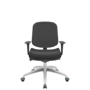 Imagem de  cadeira premium diretor autocompensador base alumínio com costura bra