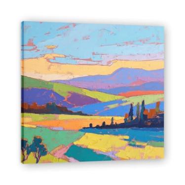 Imagem de LKXGRRSFG Impressão em tela de paisagem abstrata monocromática Storm Essence 2025 - pinceladas texturizadas e fluxo de cor holográfico 70 x 105 cm