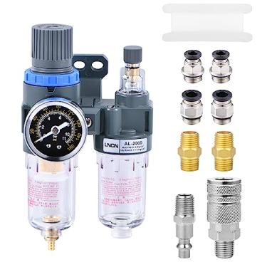 Imagem de ZHONG AN Filtro de ar compressor de 0,6 cm regulador de pressão filtro separador de armadilha água-óleo com copo lubrificante AFC2000