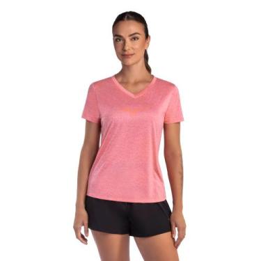 Imagem de Camiseta de Corrida Feminina Mizuno Big Logo, Rosa, P