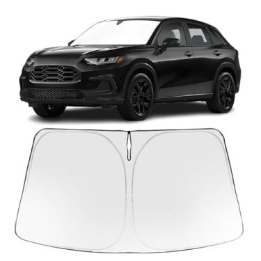 Imagem de Proadsy Protetor solar para para-brisa 2025 com ajuste personalizado Honda HRV 2022-2025 protetor solar frontal dobrável blocos de viseira de sol raios UV mantêm acessórios de refrigerador de carro
