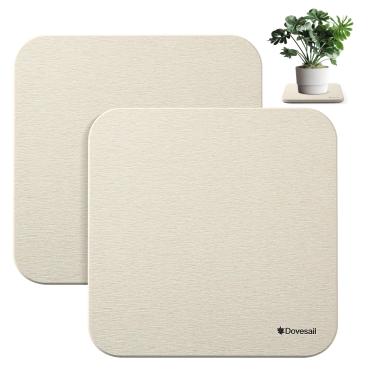 Imagem de Dovesail Pires de plantas, pedra de terra diatomácea seca instantaneamente de 20 cm evita o acúmulo de umidade, pires de vaso de bandeja de plantas para flores mantém o balcão e os pisos secos e