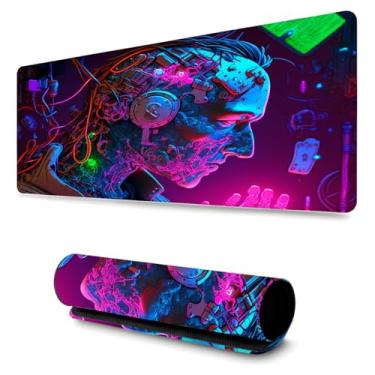 Imagem de Mouse Pad Grande Anti Derrapante Profissional Games e Escritórios (90x40cm) Cyber Robot