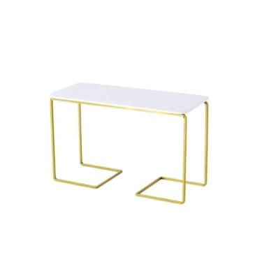 Imagem de Suporte para Bolo Suporte para bolo de ferro forjado, prato de cerâmica branca, forma para cupcake, lanches, prato de sobremesa, suporte para exposição Suporte para Sobremesa(Gold,Médio)