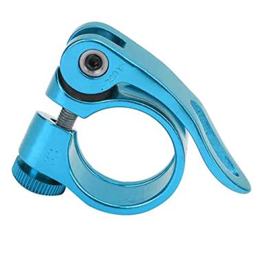 Imagem de Bicicleta Cramp Planejada Planejada Rápida de Liberação Rápida para Carros de Estrada de 25,4 Mm ou Bicicleta de Engrenagem Fixa 28,6mm Tubo de Assento (BLUE)