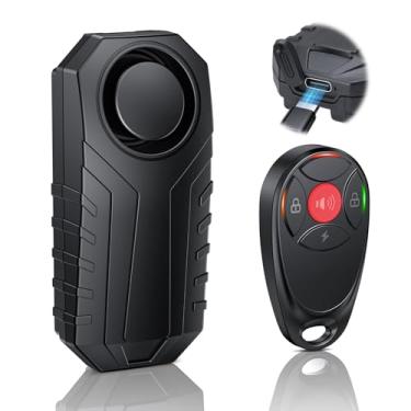 Imagem de Onvian Conjunto de alarme de bicicleta, alarme de motocicleta recarregável por USB com controle remoto, à prova d'água, sem fio, antifurto, sensor de movimento, sistema de alarme de segurança,