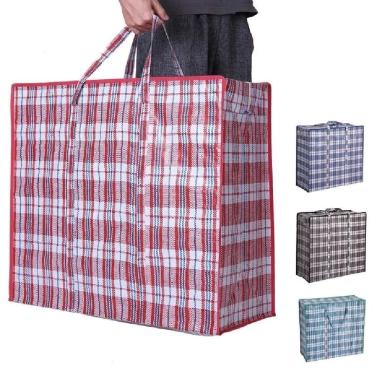 Imagem de Sacola Viagem Gigante Bolsa Sacoleira 70Cm Sacolao Compra Mudanca Camelo Bagagens Mala Grande Ziper