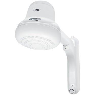 Imagem de Super Ducha Eletrônica Resistência Blindada 220V 4400W Controle de Temperatura Branco Fame