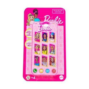 Imagem de Telefone Celular Barbie C/ Luz Som Brinquedo Interativo Infantil Menin