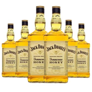 Imagem de Kit 6 Jack Daniel'S Honey Original 375Ml Uísque Padrinhos