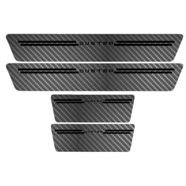 Imagem de Kit Soleira Protetora Porta Premium Black Carbono - Duster - Jhow Ades