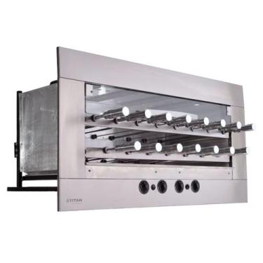 Imagem de Churrasqueira Gourmet a Gás de Embutir 15 Espetos Rotativos GLP 127v A
