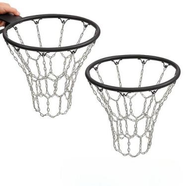 Imagem de 2 RedeS De Basquetebol De Aço Encaixe No Aro Tamanho Oficial - Falcon,