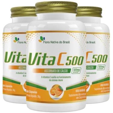Imagem de KIT 3X Vitamina C 500mg 60 cápsulas - Flora Nativa