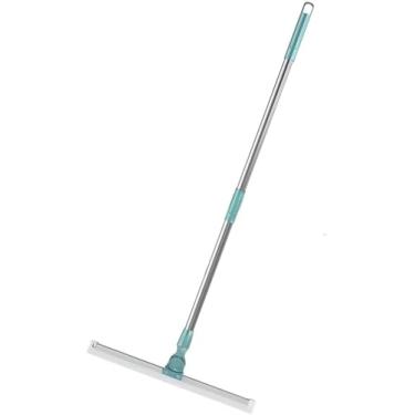 Imagem de Vassoura Rodo Mágico 50 cm 2 em 1 com Cabo Telescópico Retrátil e Articulado, Raspador de Silicone Flexível Tira Cabelo, Limpa Vidros, Pelos de Carpete e tapetes