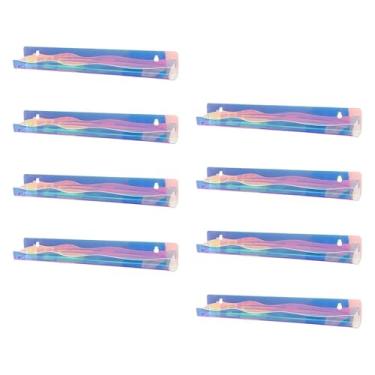 Imagem de Ysyqkn Organizador de Esmaltes para Exposição de Cosméticos, Loja de Presentes para Casa, Salão de Beleza, Suporte de Esmaltes para Parede, Prateleira de Arm, 8 Peças