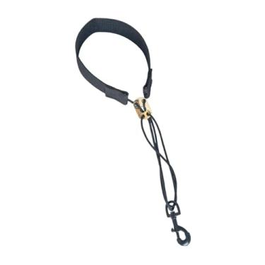 Imagem de Amagogo Correia de pescoço para saxofone, resistente, macia, acessórios para instrumentos, profissional com gancho para saxofone alto tenor soprano, Preto