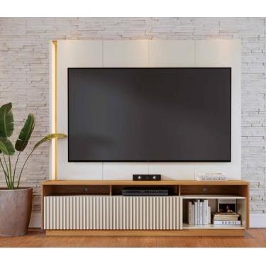 Imagem de Home Jordão 200cm Para TV de Até 75 Polegadas 2 Portas de Corre Ripada