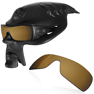 Imagem de RockShell Lentes polarizadas de reposição para óculos de sol Oakley Batwolf OO9101 retangular de 27 mm, Austin Gold Mirrorfirm - Geekpolar, One Size