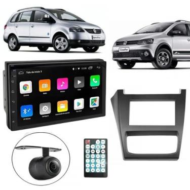 Imagem de Central Multimidia Android Auto Spacefox Moldura + Câm Preto - First O