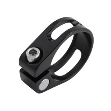 Imagem de Dynwave Grampo de canote de selim de bicicleta, tensor de tubo de selim de bicicleta, acessórios de liga de alumínio, clipe de tubo de selim, fácil de, 34.9mm Preto