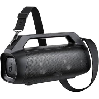 Imagem de Caixa de Som Motion Boom Plus Ankerr, IPX7 à prova d'água, Portátil Bluetooth, drivers Titanium, tecnologia BassUp, tempo de reprodução 24h, alça embutida, Preto