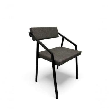 Imagem de Cadeira Zênite Metalon Preto Cinza - Casa Decor Lis