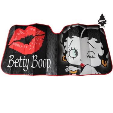 Imagem de Novo protetor solar Betty Boop Timeless para para-brisa de carro | Protetor solar refletor oferece proteção máxima para o interior do carro | Conjunto de conjunto de bloqueador solar refletivo legal