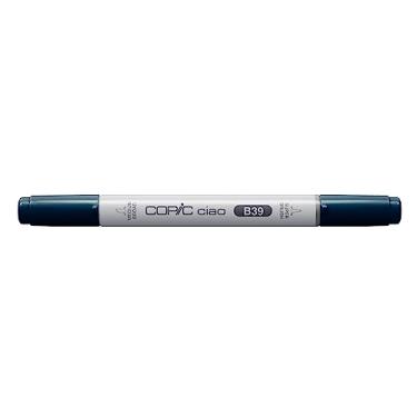 Imagem de COPIC Marcador CIAO Ponta Dupla Redonda e Chanfrada, Cor B39 Prussian Blue, 1 unidade