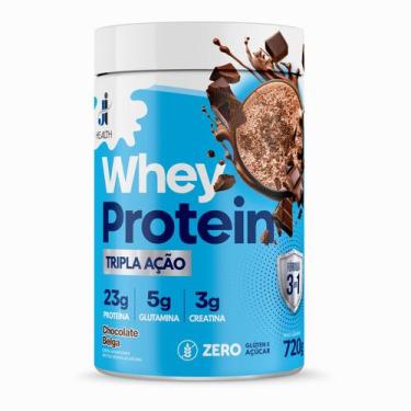 Imagem de Melhor Whey Protein Health Whey 720g Tripla Ação Com Creatina Monohidr