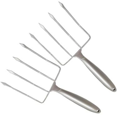 Imagem de MeiAoJia Conjunto De 2 Elevadores Aves Aço Inoxidável. Garfos Para Carne, Garfo Assador, Corte E Transferência Frango Ou Presunto Facilmente.