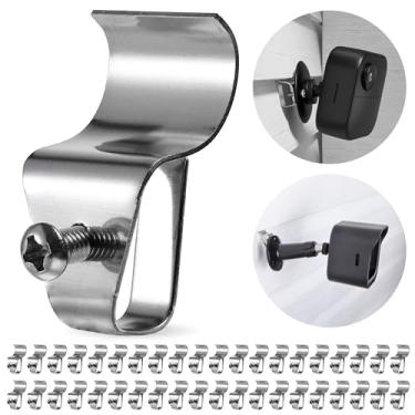 Imagem de Ganchos de clipes de revestimento de vinil, ganchos de revestimento sem furo para câmeras de segurança residenciais Blink, Arlo, Ring (embalagem com 40), aço inoxidável