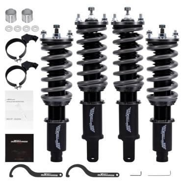 Imagem de maXpeedingrods Coilovers de corrida para Honda Civic 1988-2000, para Honda CR-X 1988-1991, para CR-X Delsol 93-97, para Acura Integra 1990-2001, Coilover ajustável de amortecimento de 24 níveis, kit
