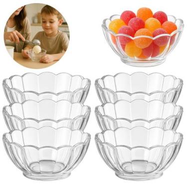 Imagem de 6 Mini Tigelas Redonda Bowl de Vidro P/ Sobremesas 150ml - Freecom