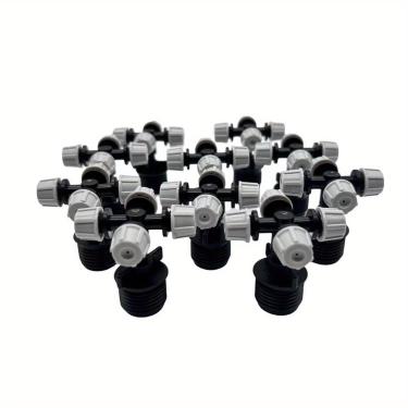 Imagem de 10 conjuntos de gotejadores de irrigação de fluxo de micro pulverização de 1,27 cm, bocal de pulverização de irrigação de micro jardim para sistema de irrigação por aspersão (WP77)