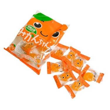 Imagem de Bala Japonesa de Tangerina – Sabor Cítrico Doce, Embaladas Individualmente, Importada do Japão, 81g