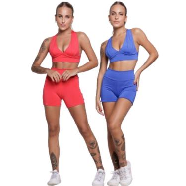 Imagem de KIT 2 Conjunto Top Bojo E Short Suplex Serra e Mar Moda Fitness-Feminino