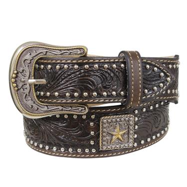Imagem de Cinto Unissex Marrom com Estrela Paul Western 37344