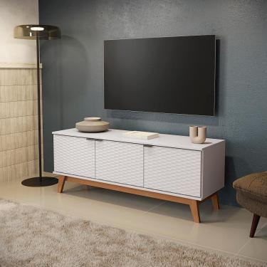 Imagem de Rack Kappesberg 3 Portas 3D Branco 136cm