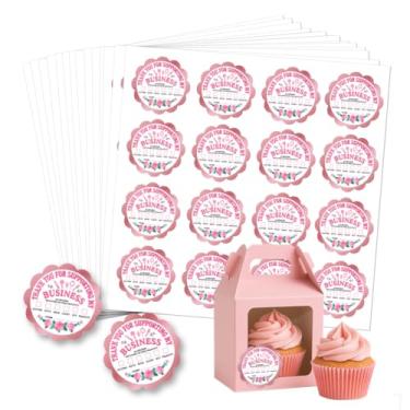 Imagem de GOMAKERER 320 adesivos de aviso de alergênicos, etiquetas de alerta de alergia alimentar, rosa, arredondadas, à prova d'água, para restaurantes, cozinhas, padarias, empresas, 5 cm