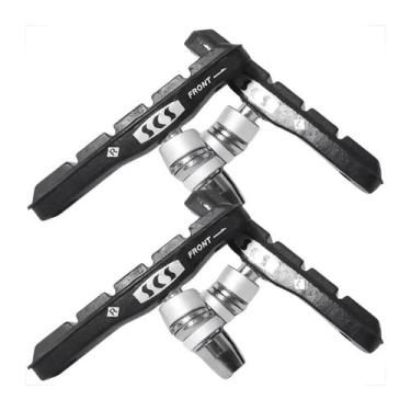 Imagem de 2 Pares Sapata Pastilha De Freio Scs Bike V-brake 68mm Mtb