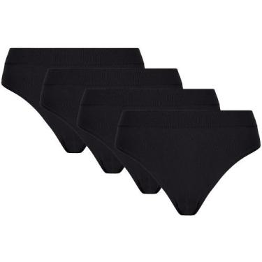 Imagem de Kit 4 Calcinha Básica Microfibra Sem Costura Loba Feminina  - LUPO, Pr