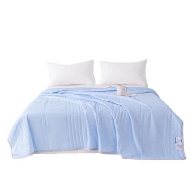 Imagem de Cobertor refrescante | Cobertores frios de dupla face para o verão - Colcha fresca e respirável para quarto, viagem, sofá, casa, dormitório, crianças, meninas, acampamento, apartamento