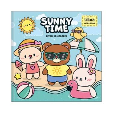 Imagem de Livro de Colorir Sunny Time Tilibra Cute & Relax Pintura 39 Desenhos E