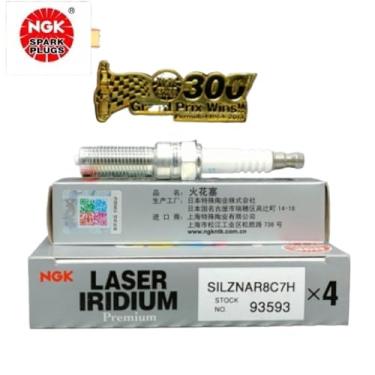 Imagem de 3/4 peças compatíveis com NGK SILZNAR8C7H 93593 original, compatível com Iridium Platinum, compatível com vela de ignição, compatível com Focus Fiesta Yibo 1.0T CAF372WQ1 CAF372WQ0(Rear 2Pcs)